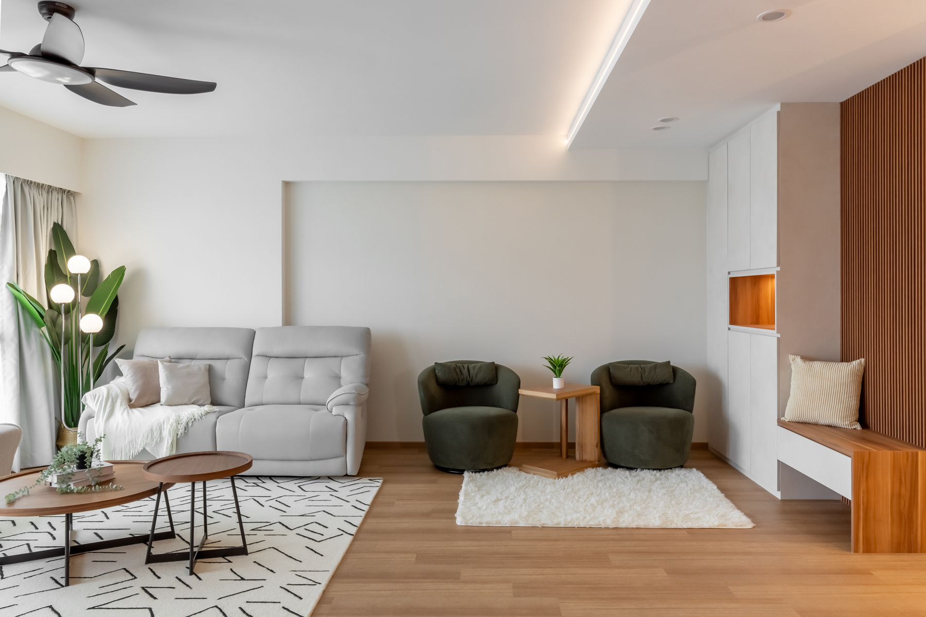 Scandinavian Design - Living Room - HDB 5 Room - Design by U-Home Interior Design Pte Ltd