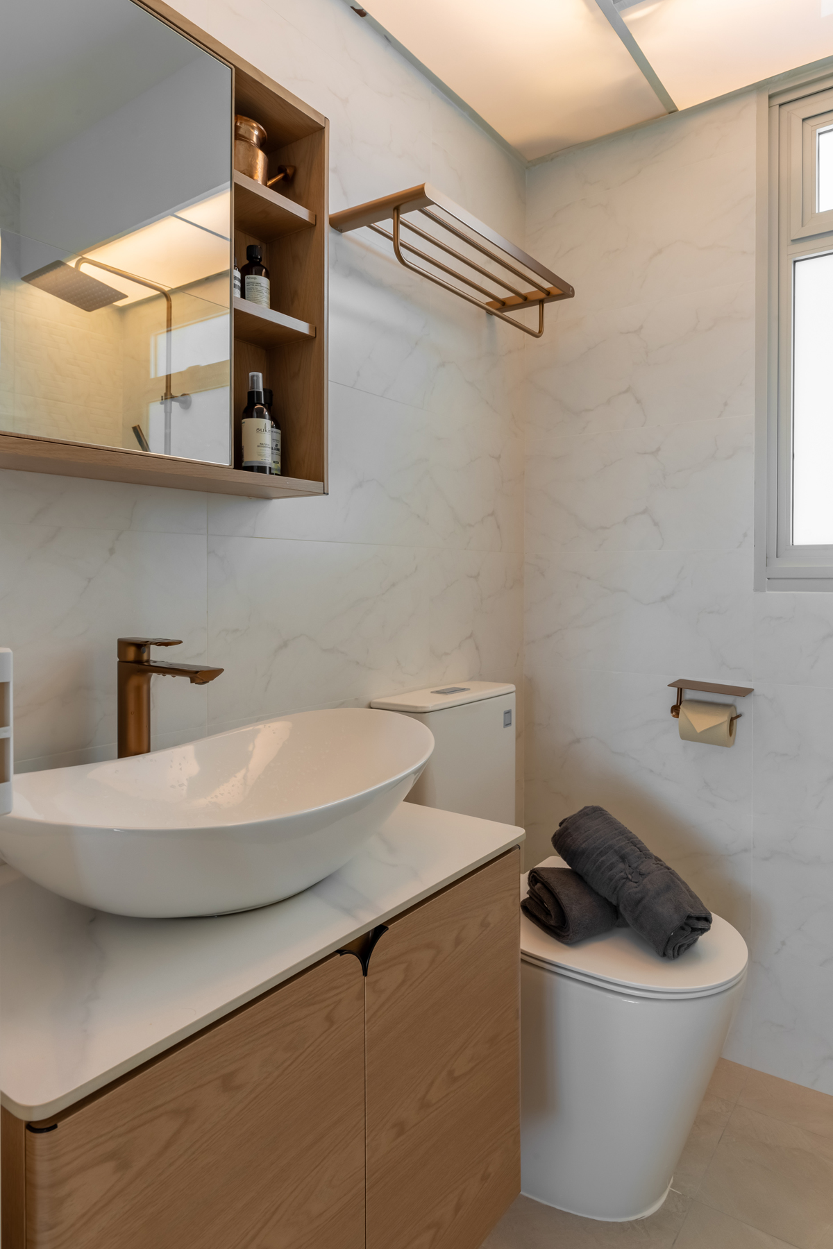 Scandinavian Design - Bathroom - HDB 5 Room - Design by U-Home Interior Design Pte Ltd