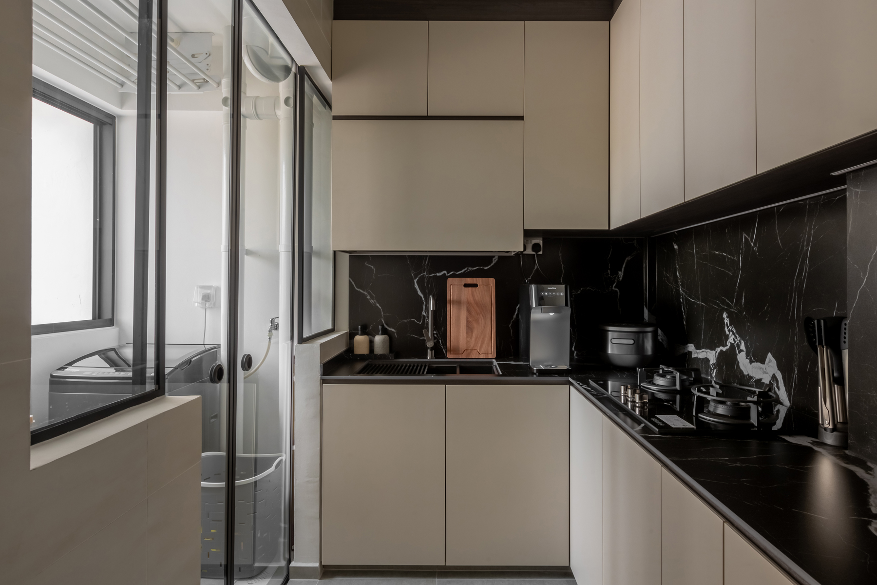 Contemporary, Modern Design - Kitchen - HDB 3 Room - Design by U-Home Interior Design Pte Ltd