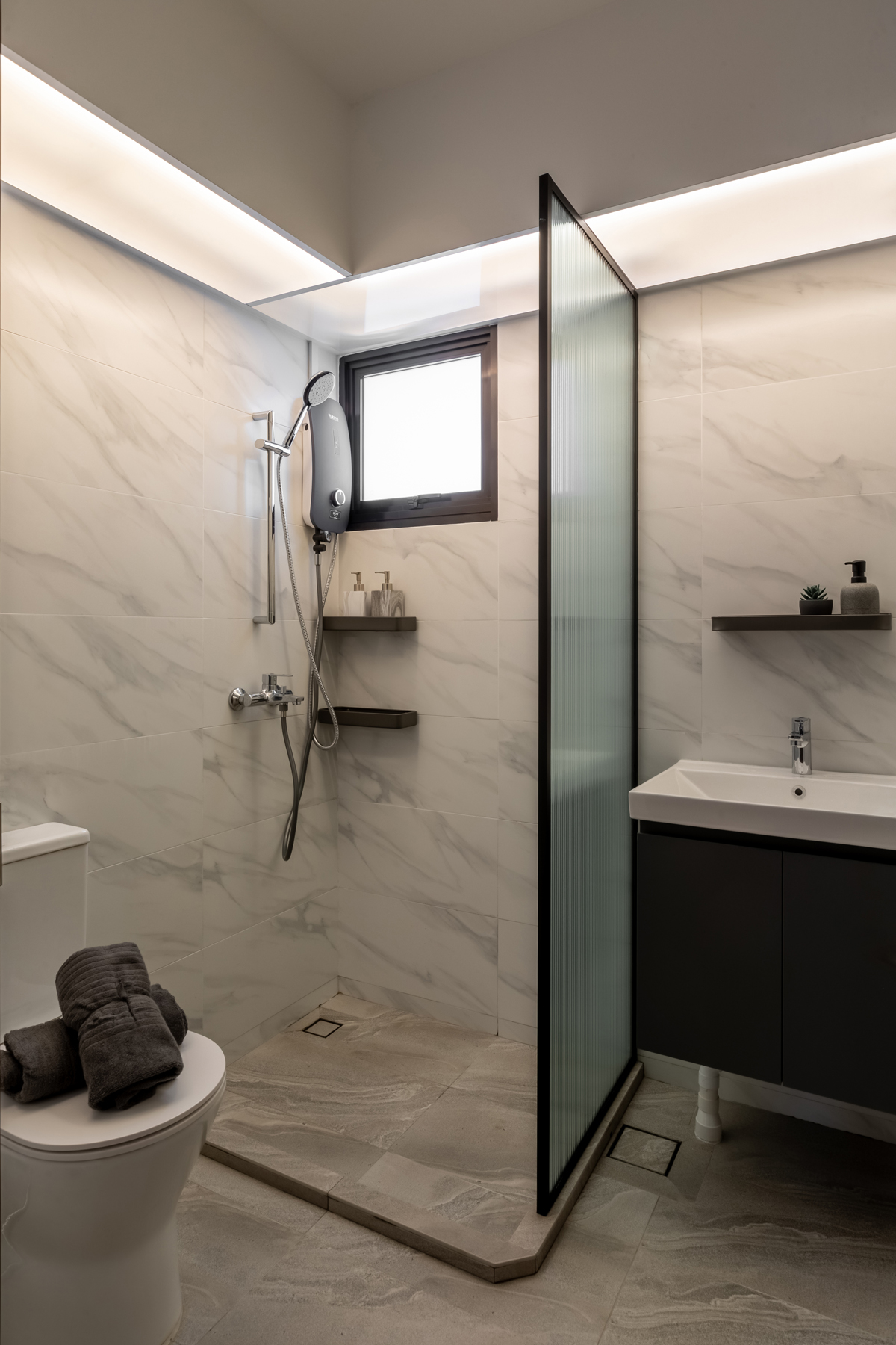 Contemporary, Modern Design - Bathroom - HDB 3 Room - Design by U-Home Interior Design Pte Ltd