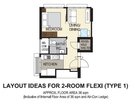 Hdb Bto 2 Room Flat Floor Plan | Viewfloor.co